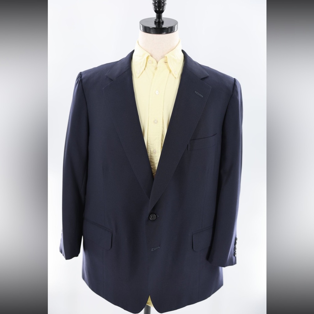 Henry Poole & Co. Bespoke Navy Wool Single-Breasted Blazer – 2002 – Savile Row